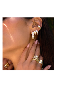 Baguette Diamond Zoe Hoops