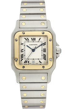 Santos Galbee Yellow Gold and Stainless Steel Quartz