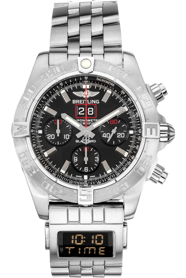 Pre Owned Breitling Chronomat Blackbird Limited Edition with Co Pilot A80173 Module Stainless Steel Automatic