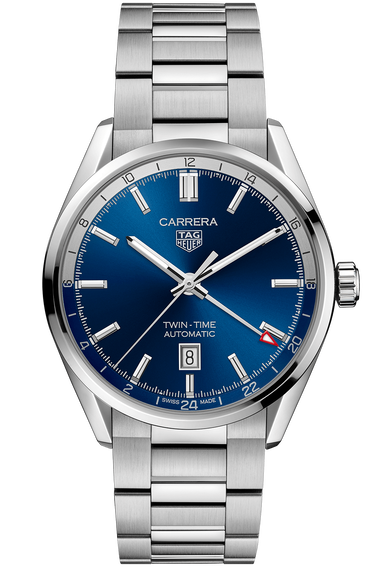 Carrera Calibre 7 Twin Time Automatic Blue Steel Watch
