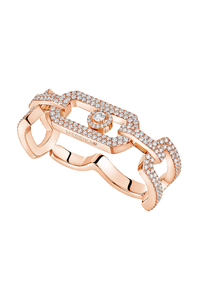 So Move 2-finger Ring in Pink Gold Size 54