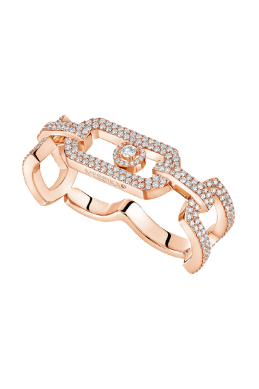 So Move 2-finger Ring in Pink Gold Size 54