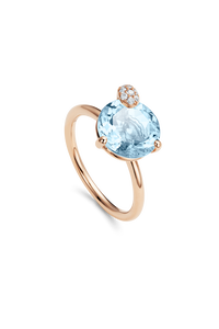 Peekaboo Aquamarine Ring