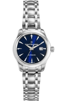 Manero autodate in stainless steel with a white dial top