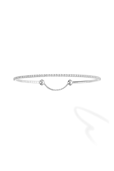 Skinny Bangle in White Gold Size M