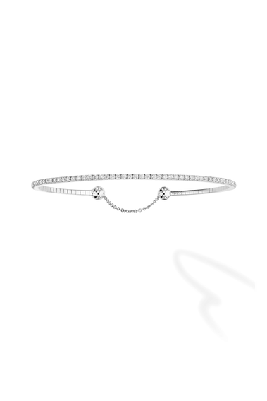 Skinny Bangle in White Gold Size M
