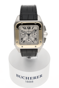 Santos 100 Chronograph Yellow Gold and Stainless Steel Automatic