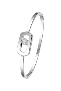 So Move Bangle in White Gold Size M