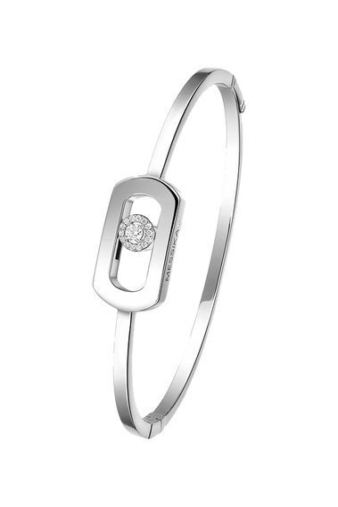 So Move Bangle in White Gold Size M