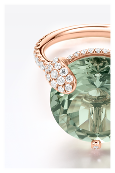 Peekaboo Prasiolite Ring