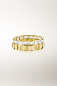 B Dimension Ring in 18K Yellow Gold