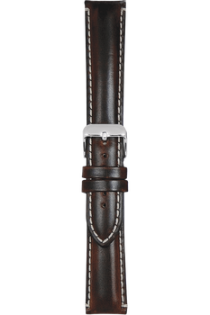 18 mm Brown Oil-Tanned Leather Strap