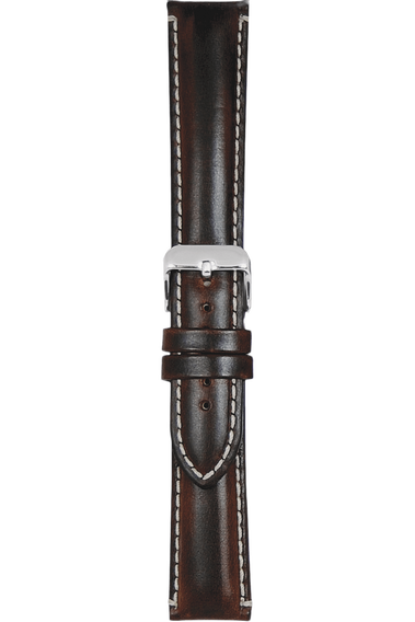 18 mm Brown Oil-Tanned Leather Strap