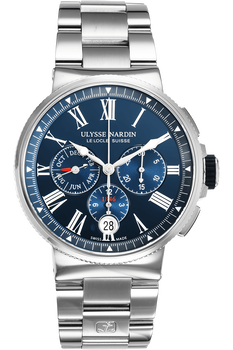 Marine Annual Calendar Chronograph Stainless Steel Automatic