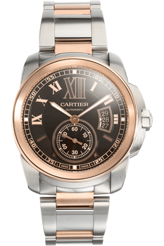 Calibre de Cartier Rose Gold and Stainless Steel Automatic
