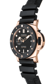 Panerai submersible rose gold hot sale