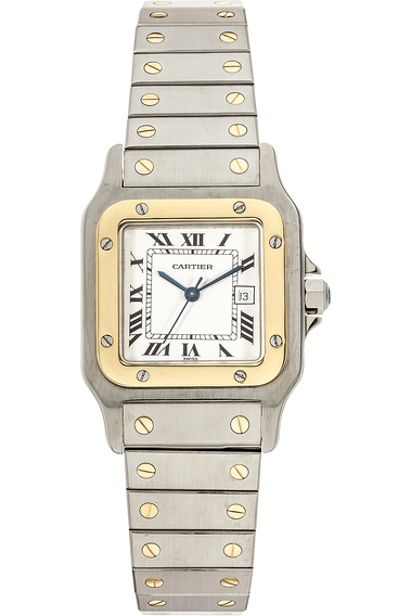 Santos Galbee Yellow Gold and Stainless Steel Automatic