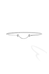 Skinny Bangle in White Gold Size M