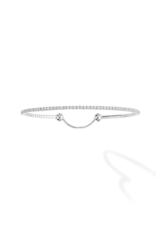 Skinny Bangle in White Gold Size M