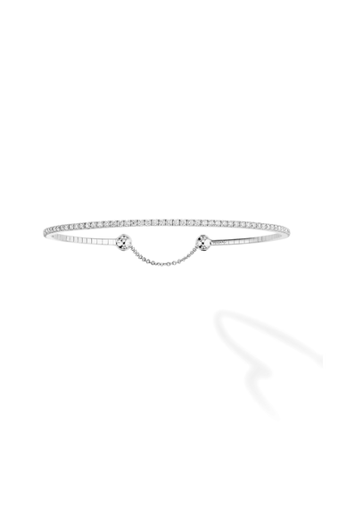 Skinny Bangle in White Gold Size M