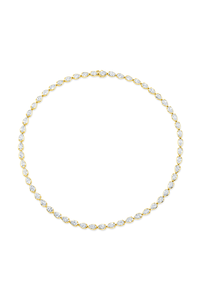 Pear Cut Diamond Necklace in Yellow Gold