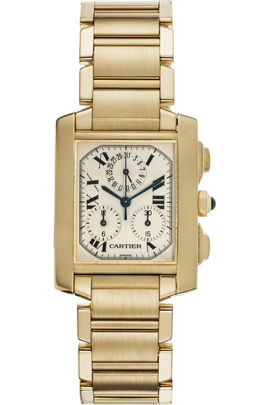 Cartier Tank Francaise Chronograph 18ct Yellow Gold Wrist Watch