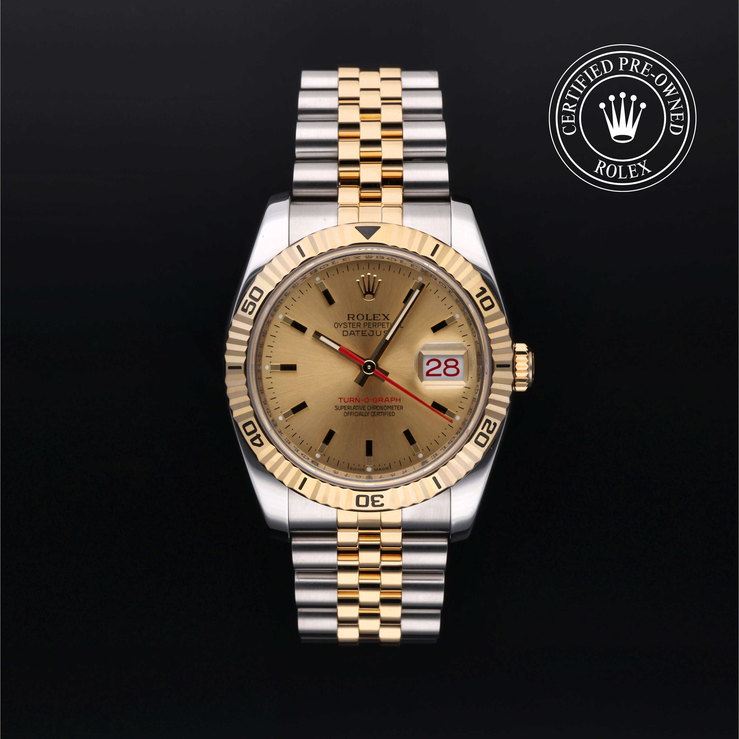 Rolex Certified Pre-Owned Datejust Turn-O-Graph (116263)
