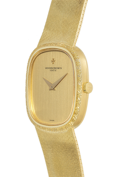 Rectangle Circa 1980's Yellow Gold Quartz