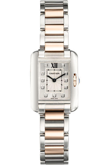 Tank Anglaise Rose Gold and Stainless Steel Quartz