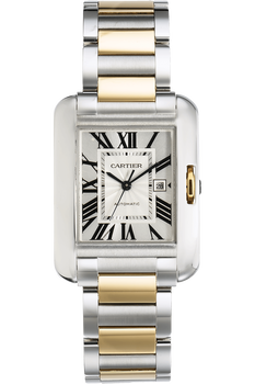 Tank Anglaise Yellow Gold and Stainless Steel Automatic