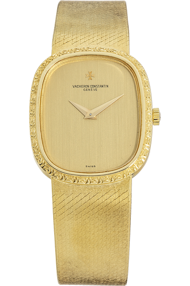 Rectangle Circa 1980's Yellow Gold Quartz