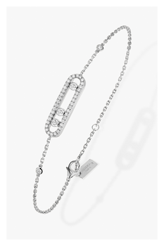 Baby Move Pav&eacute; Bracelet in White Gold
