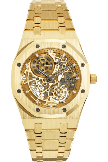 Royal Oak &quot;Jumbo&quot; Extra-Thin Openworked Yellow Gold Automatic