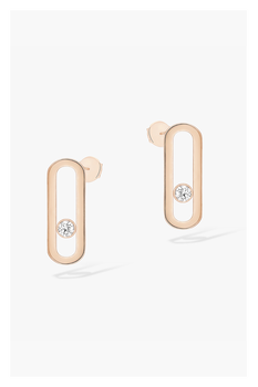 Move Uno Earrings in Pink Gold