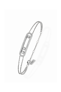 Move Classique Pavé Bracelet in White Gold