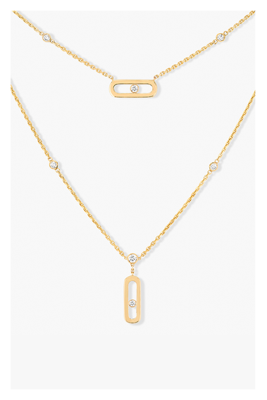 Move Uno 2-row Necklace in Yellow Gold