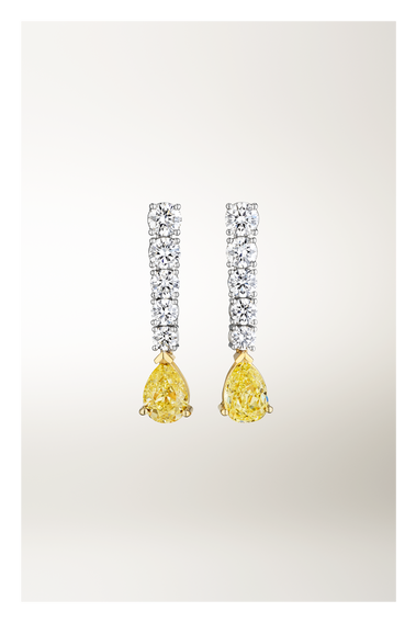 Classics Yellow Diamond Pendant Earrings