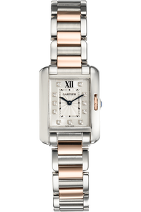 Tank Anglaise Rose Gold and Stainless Steel Quartz