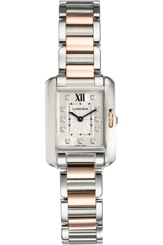 Tank Anglaise Rose Gold and Stainless Steel Quartz