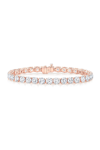 Tennis Bracelet in Pink Gold