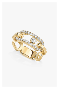 Move Link Ring in Yellow Gold Size 54