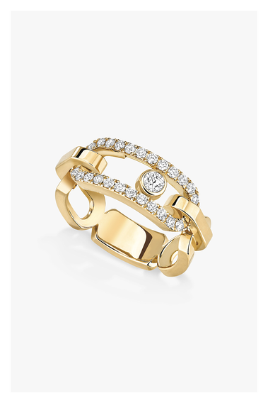 Move Link Ring in Yellow Gold Size 54