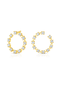 Bar Hoops in Yellow Gold