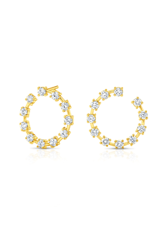 Bar Hoops in Yellow Gold