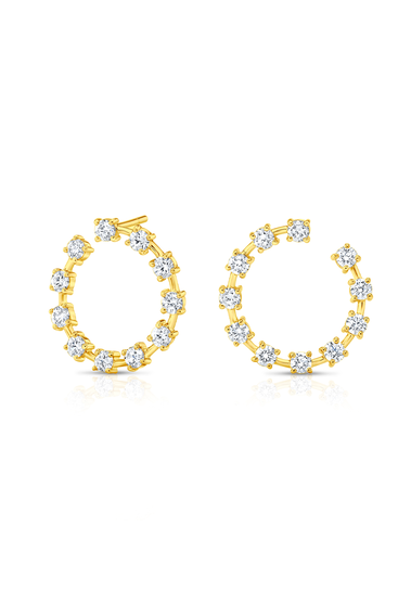 Bar Hoops in Yellow Gold