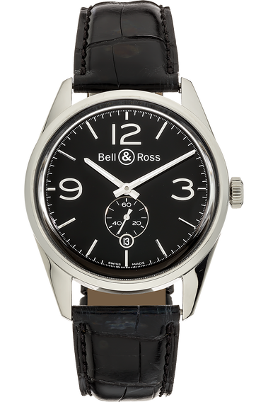 BR 123 Officer Black Stainless Steel Automatic