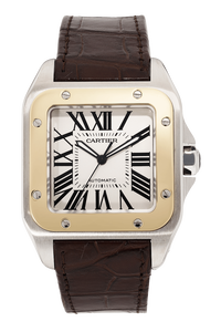 Santos 100 Yellow Gold and Stainless Steel Automatic