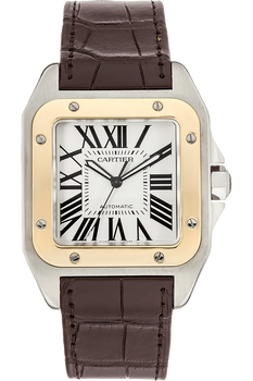 Santos 100 Yellow Gold and Stainless Steel Automatic