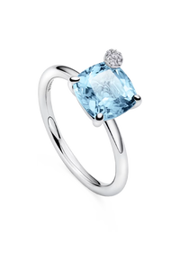 Peekaboo Aquamarine Ring