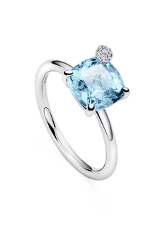 Peekaboo Aquamarine Ring